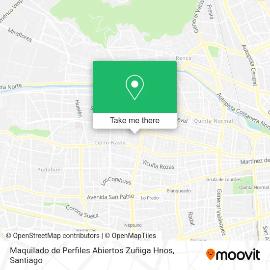 Maquilado de Perfiles Abiertos Zuñiga Hnos map