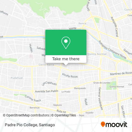 Mapa de Padre Pio College