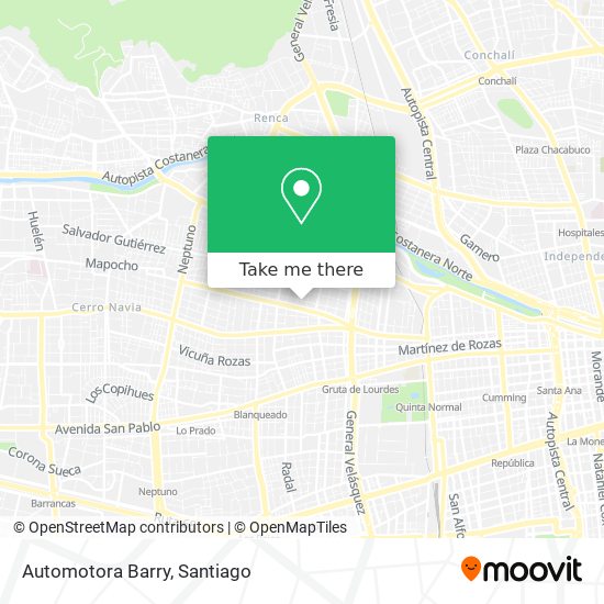 Automotora Barry map