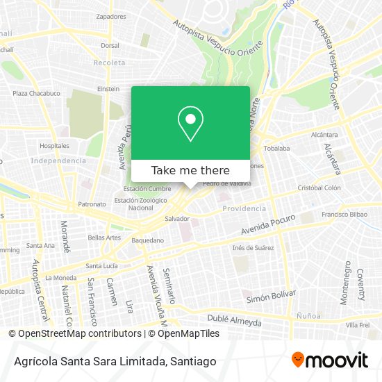 Mapa de Agrícola Santa Sara Limitada