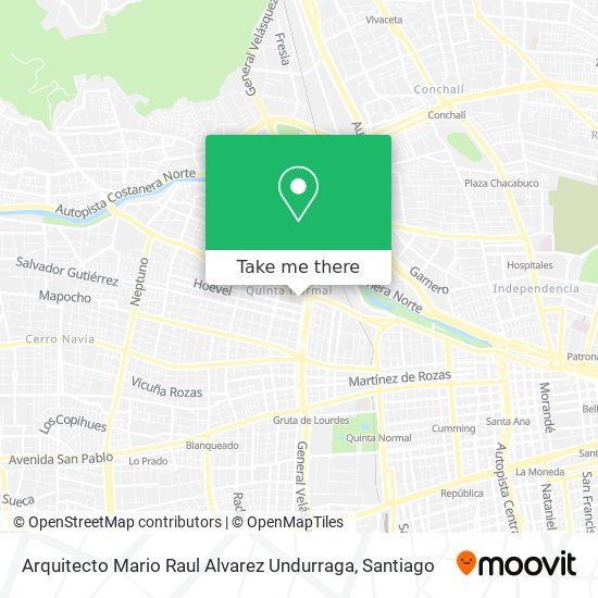 Mapa de Arquitecto Mario Raul Alvarez Undurraga