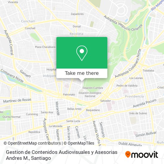 Gestion de Contenidos Audiovisuales y Asesorias Andres M. map