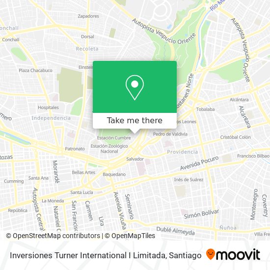 Mapa de Inversiones Turner International I Limitada