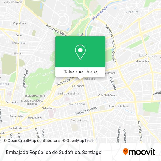 Embajada República de Sudáfrica map