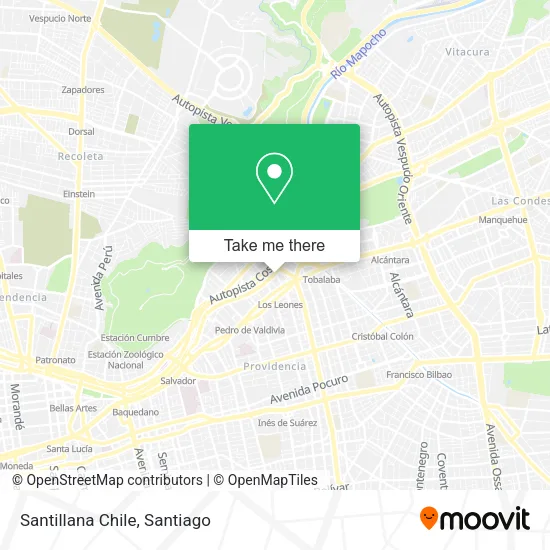 Santillana Chile map