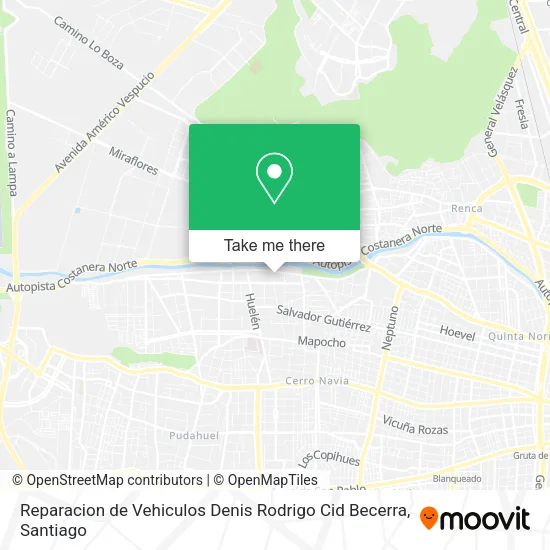 Reparacion de Vehiculos Denis Rodrigo Cid Becerra map