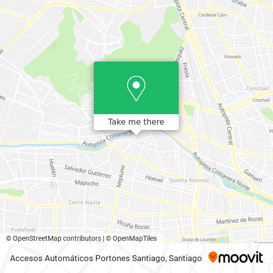 Mapa de Accesos Automáticos Portones Santiago