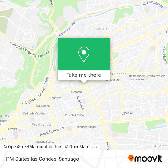 PM Suites las Condes map