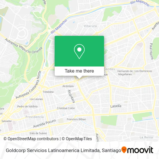 Goldcorp Servicios Latinoamerica Limitada map