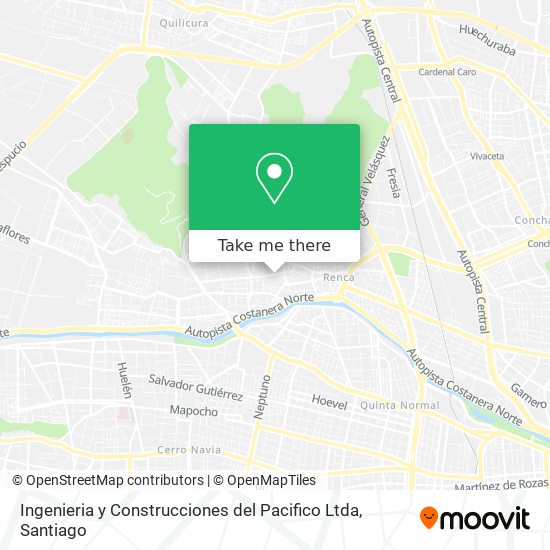 Ingenieria y Construcciones del Pacifico Ltda map