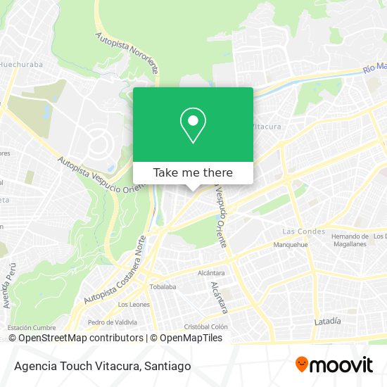Agencia Touch Vitacura map