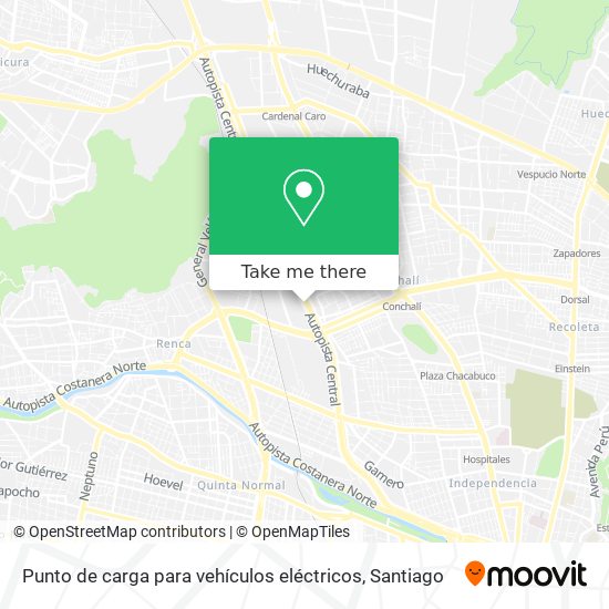 Mapa de Punto de carga para vehículos eléctricos