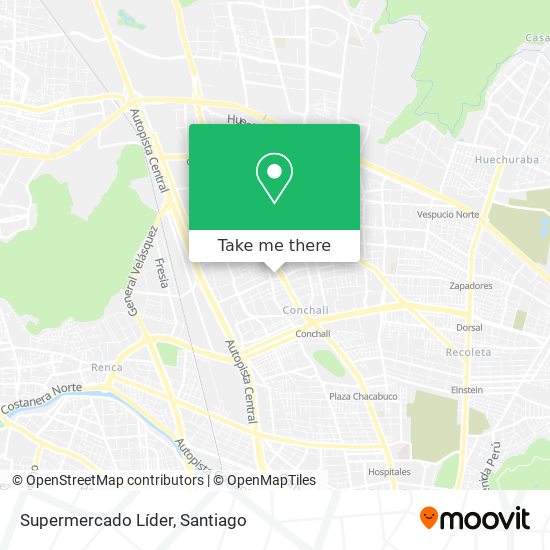 Mapa de Supermercado Líder