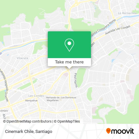 Cinemark Chile map