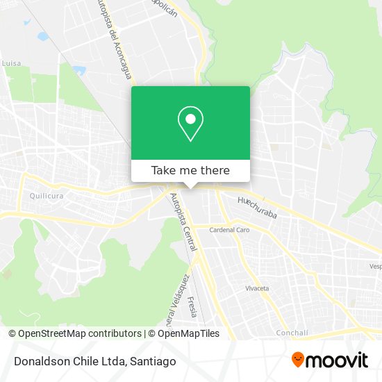 Donaldson Chile Ltda map