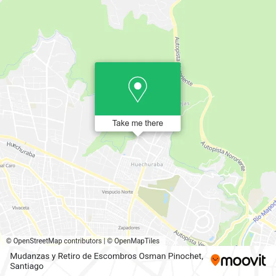 Mudanzas y Retiro de Escombros Osman Pinochet map