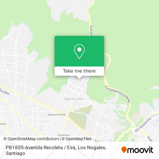 PB1605-Avenida Recoleta / Esq. Los Nogales map