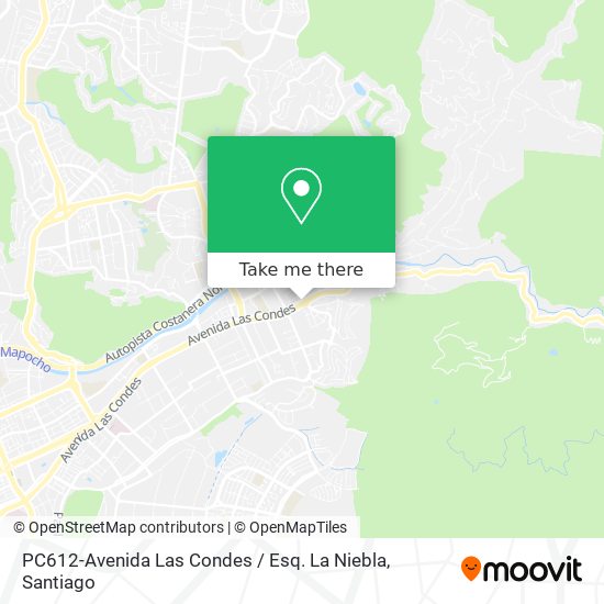 PC612-Avenida Las Condes / Esq. La Niebla map