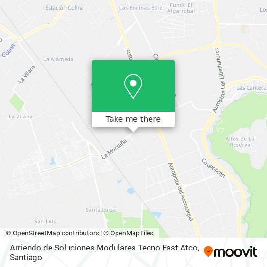 Mapa de Arriendo de Soluciones Modulares Tecno Fast Atco