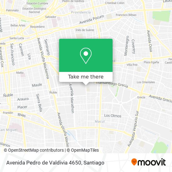 Avenida Pedro de Valdivia 4650 map