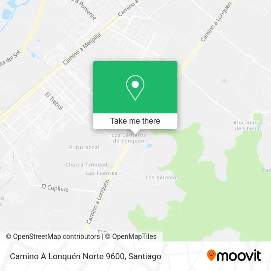 Mapa de Camino A Lonquén Norte 9600
