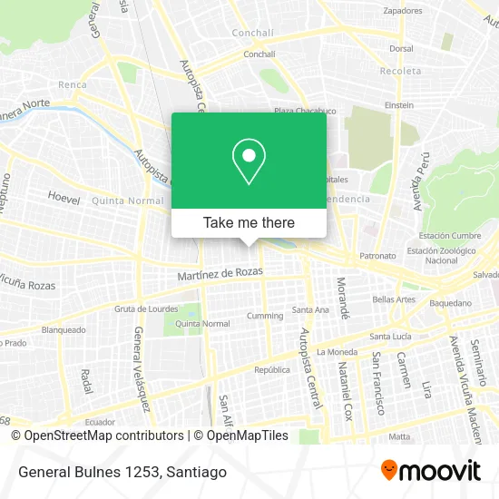 General Bulnes 1253 map