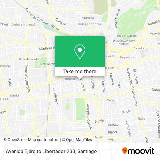 Avenida Ejército Libertador 233 map