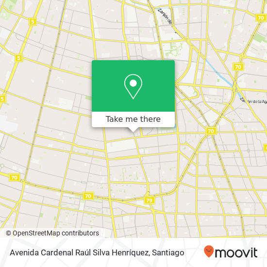 Avenida Cardenal Raúl Silva Henríquez map