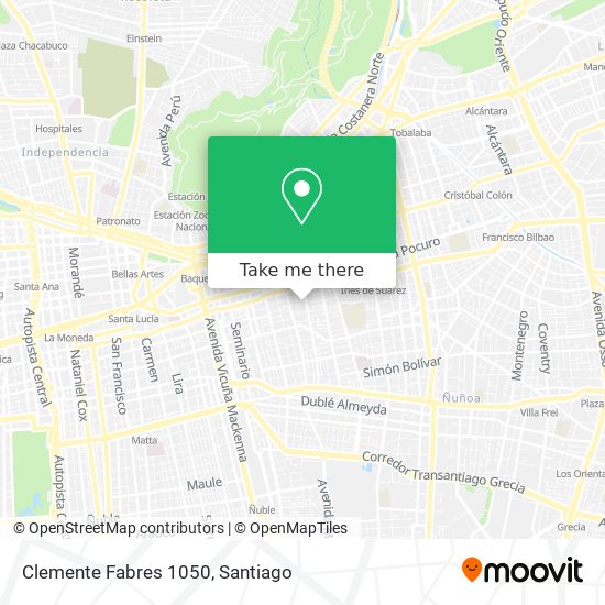 Mapa de Clemente Fabres 1050