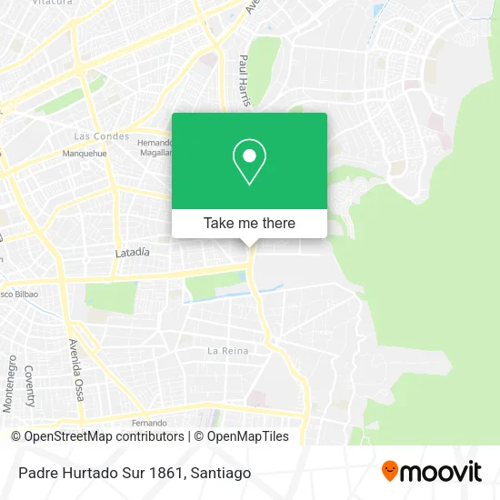 Padre Hurtado Sur 1861 map