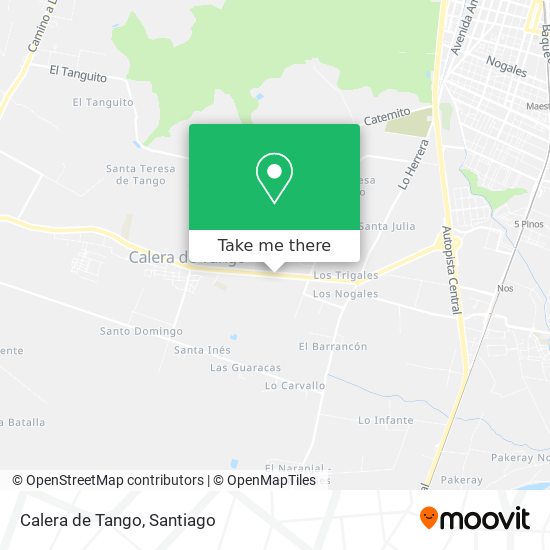 Calera de Tango map