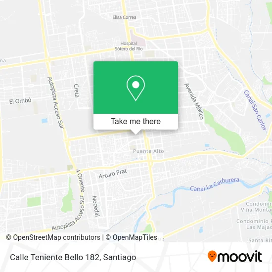 Mapa de Calle Teniente Bello 182