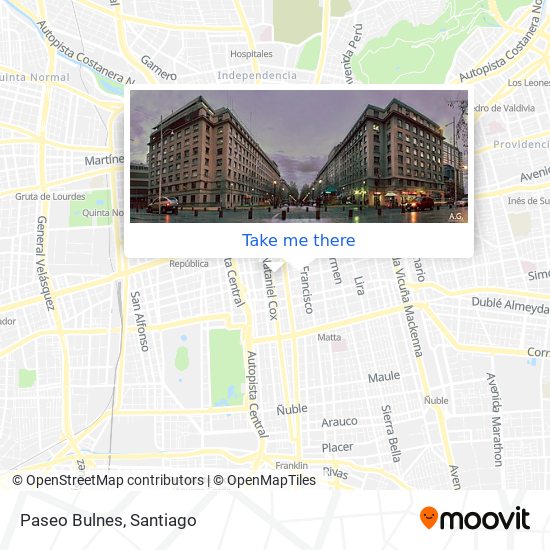 Paseo Bulnes map