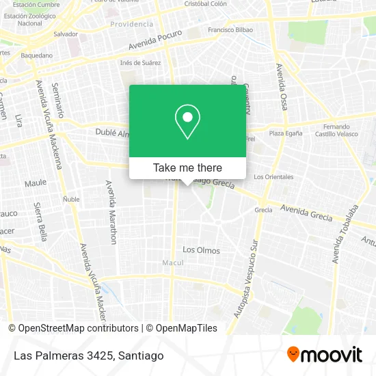 Las Palmeras 3425 map