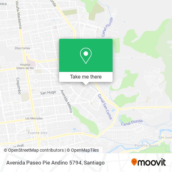 Avenida Paseo Pie Andino 5794 map