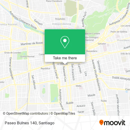 Paseo Bulnes 140 map