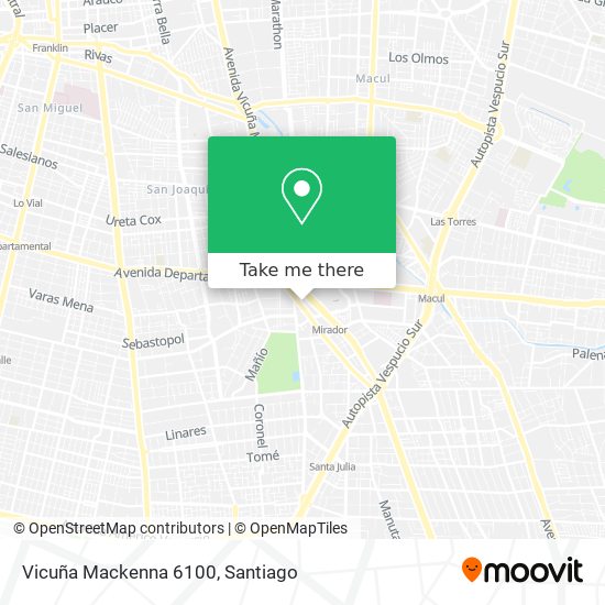 Vicuña Mackenna 6100 map
