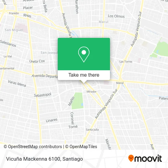 Vicuña Mackenna 6100 map