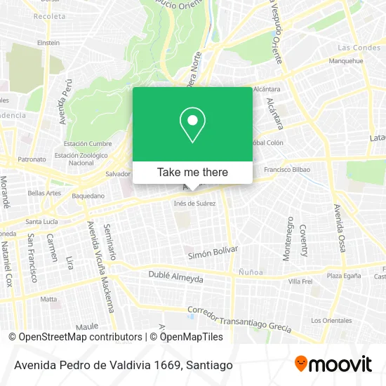 Avenida Pedro de Valdivia 1669 map