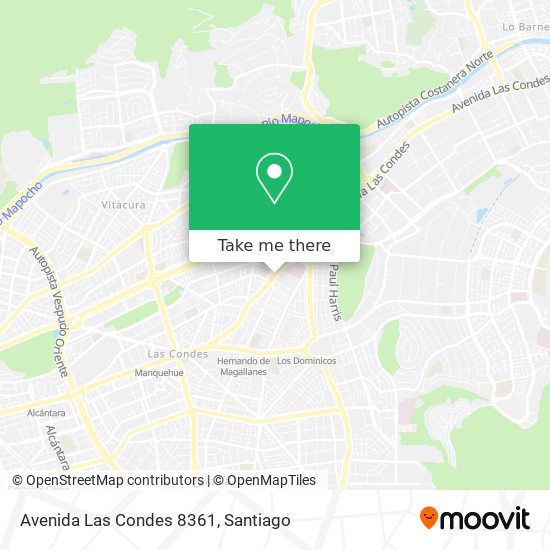 Avenida Las Condes 8361 map