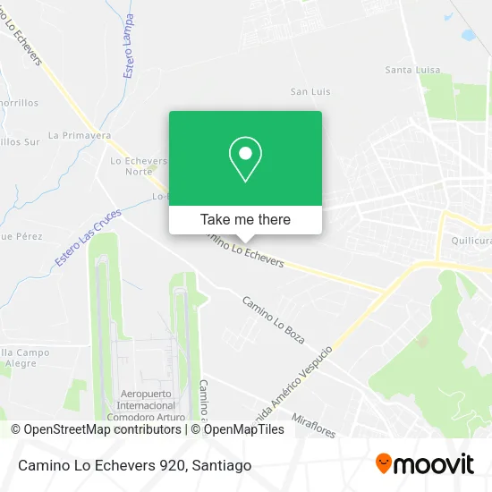 Camino Lo Echevers 920 map