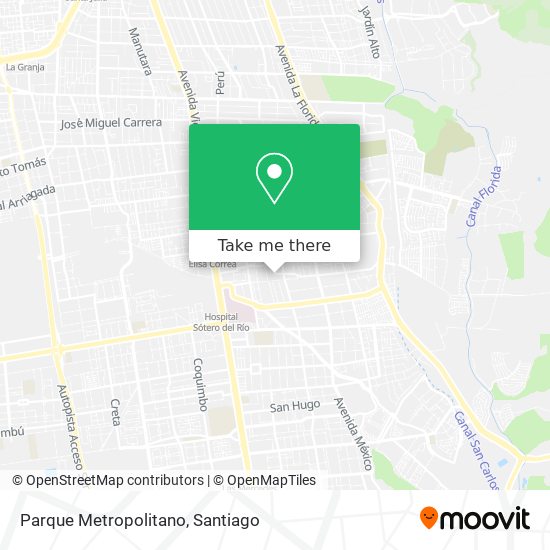 Parque Metropolitano map