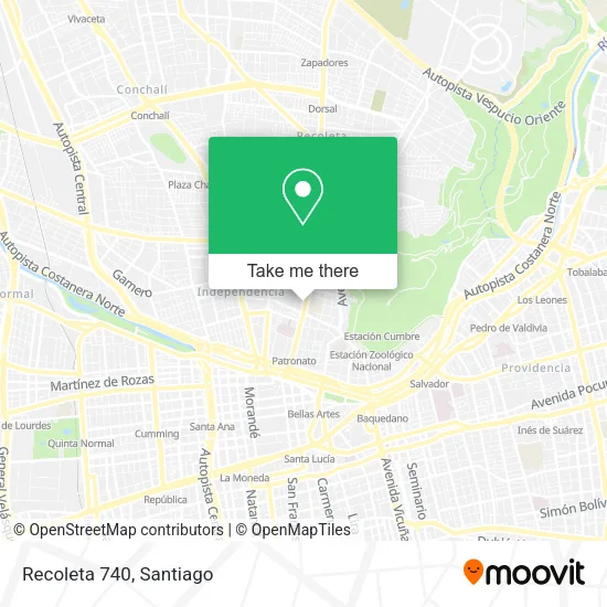 Mapa de Recoleta 740
