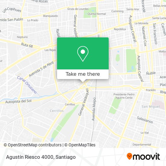 Agustín Riesco 4000 map