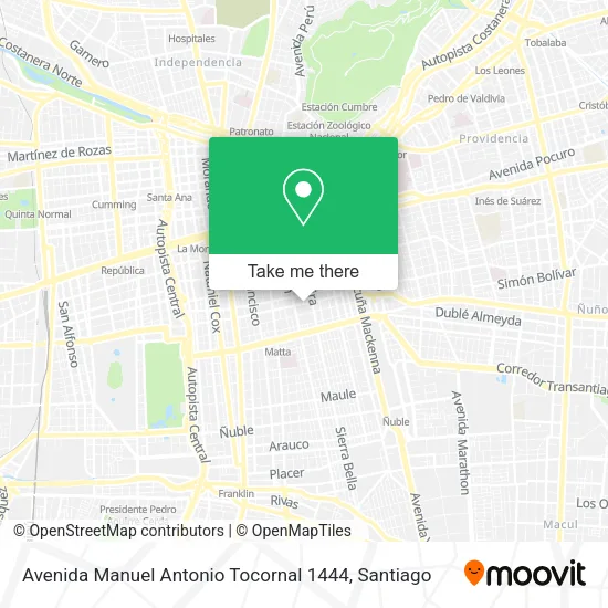 Avenida Manuel Antonio Tocornal 1444 map