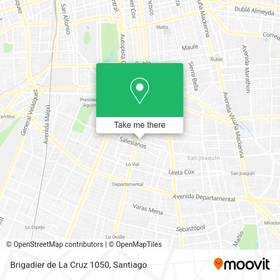 Brigadier de La Cruz 1050 map