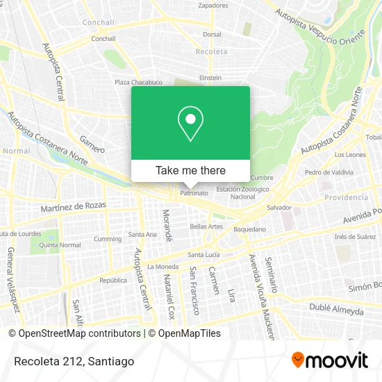 Recoleta 212 map