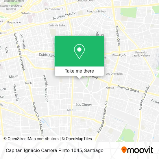 Capitán Ignacio Carrera Pinto 1045 map