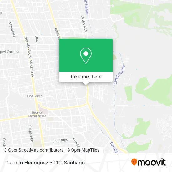 Camilo Henríquez 3910 map