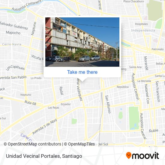 Unidad Vecinal Portales map